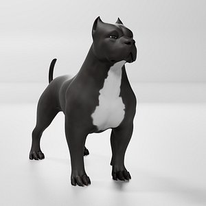 PitbullTerrierxl Semi realistic 3d Model model