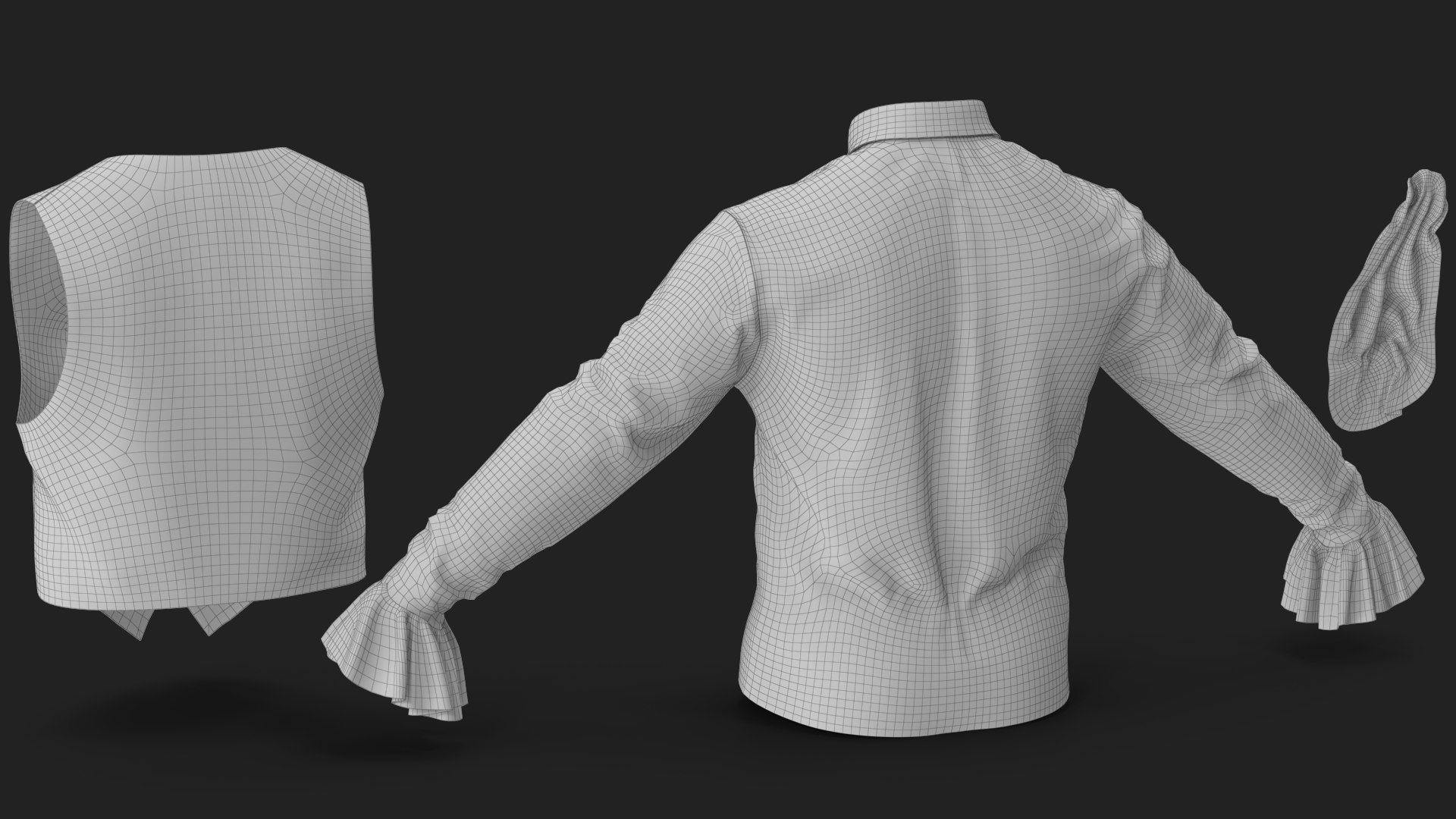 Lantern Sleeves Shirt with Vest 3D model https://p.turbosquid.com/ts-thumb/ZJ/PR7610/3o/wireframe_07/jpg/1660284567/1920x1080/fit_q87/5ac39627ba01850c0cd78b4ec0788fb1da045a14/wireframe_07.jpg