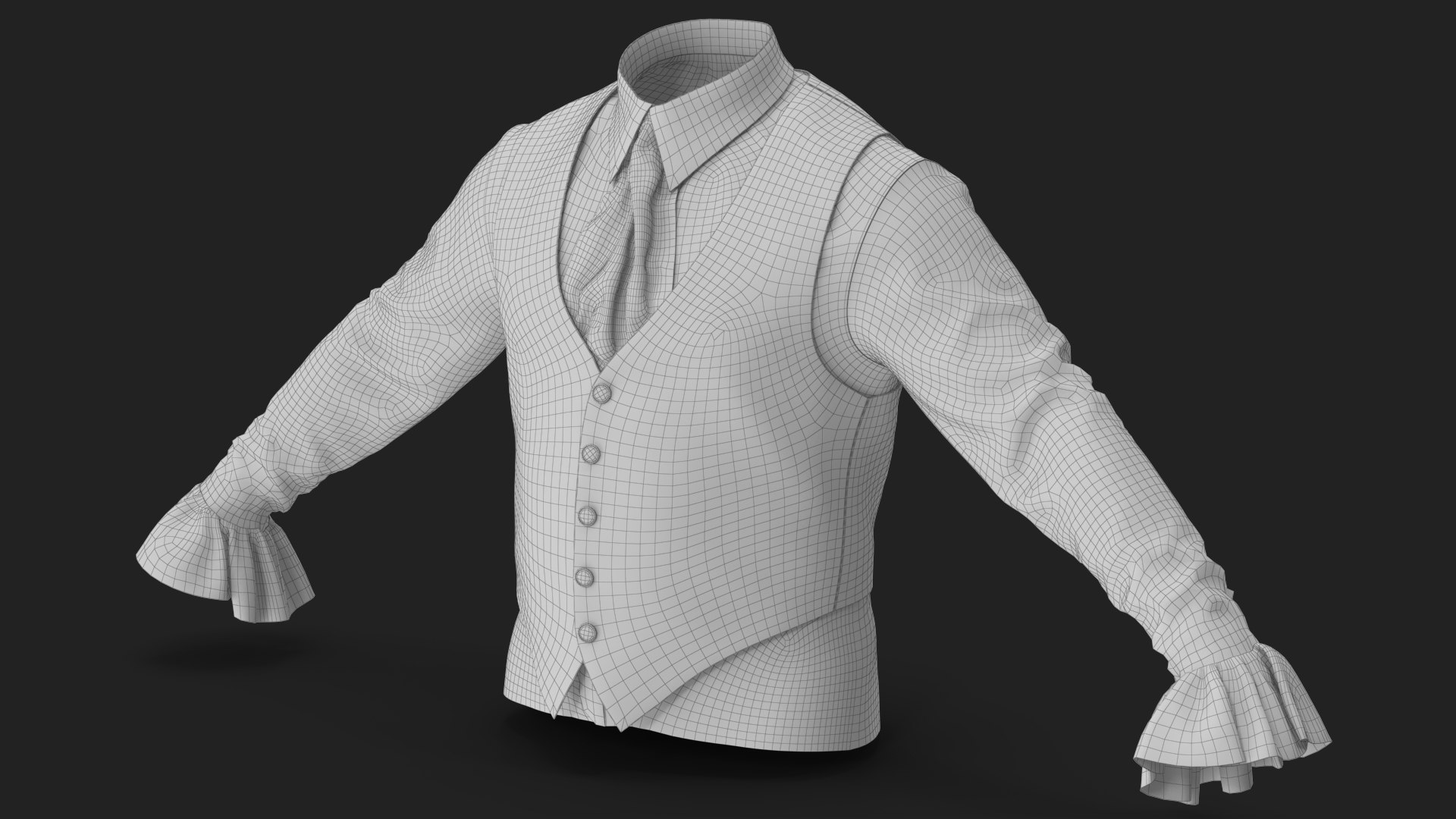 Lantern Sleeves Shirt with Vest 3D model https://p.turbosquid.com/ts-thumb/ZJ/PR7610/8r/wireframe_03/jpg/1660284564/1920x1080/fit_q87/8c71d23a02a69954525ccea1a6f1aab858cfce57/wireframe_03.jpg