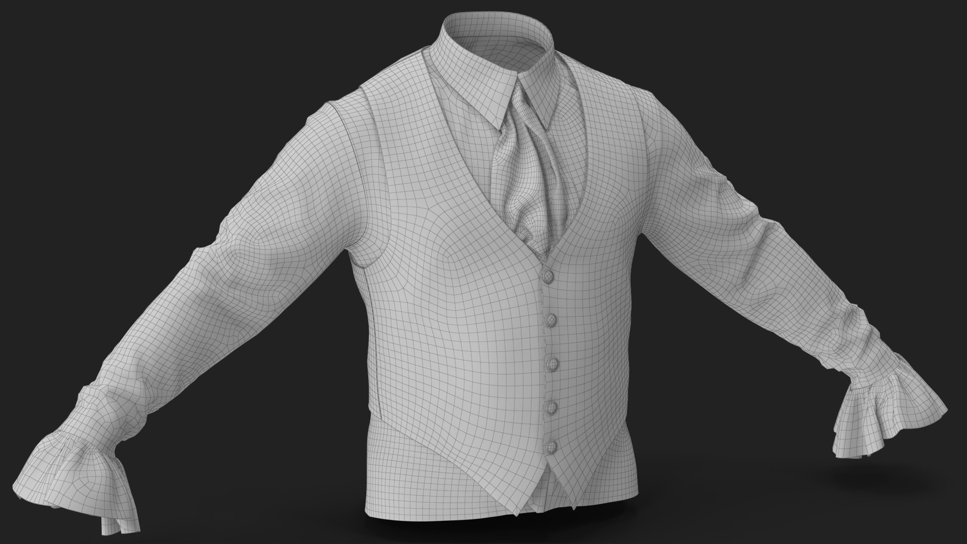 Lantern Sleeves Shirt with Vest 3D model https://p.turbosquid.com/ts-thumb/ZJ/PR7610/JC/wireframe_02/jpg/1660284563/1920x1080/fit_q87/0eebd0a673972b943c192a1daa840aaec580c4a7/wireframe_02.jpg