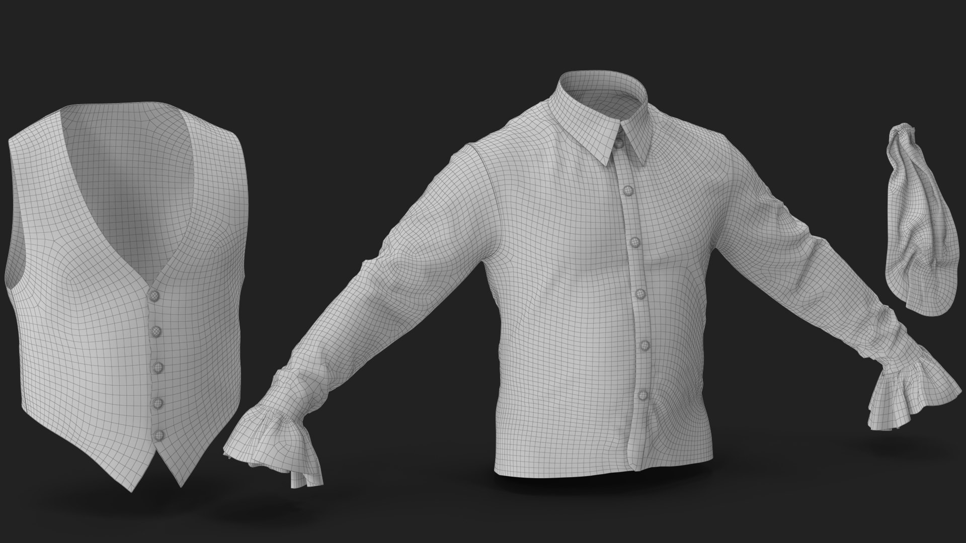 Lantern Sleeves Shirt with Vest 3D model https://p.turbosquid.com/ts-thumb/ZJ/PR7610/iF/wireframe_06/jpg/1660284566/1920x1080/fit_q87/24197feaeeecfbcbb6be924325b8b8faa6036be7/wireframe_06.jpg