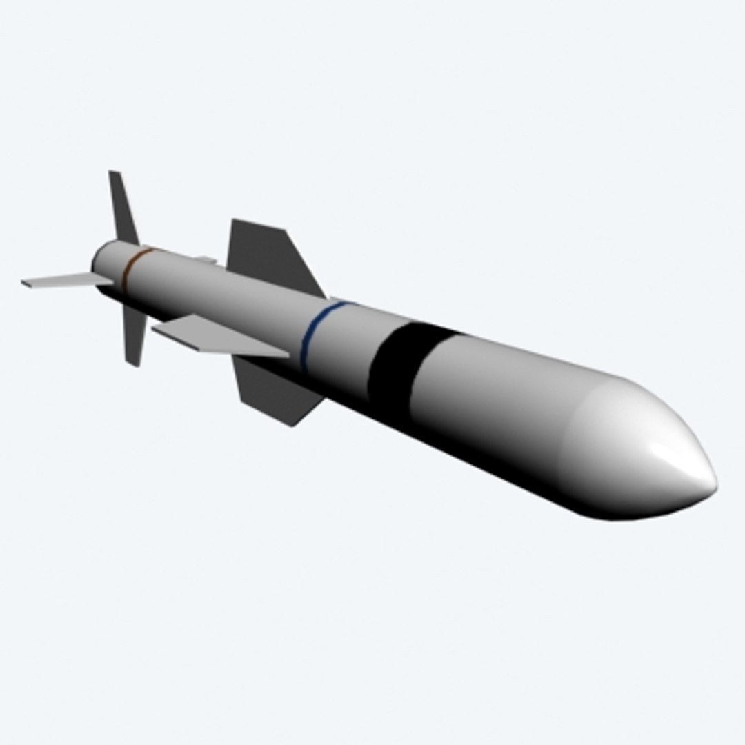 Harpoon Military Rocket 3d Model