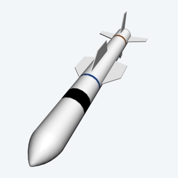 harpoon military rocket 3d model