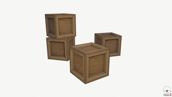 3D wooden box model - TurboSquid 1665301