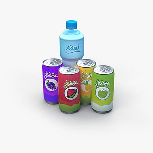 Mineral Water and Soda Can model