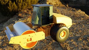 road construction vehicle vibratory contractor 3D model