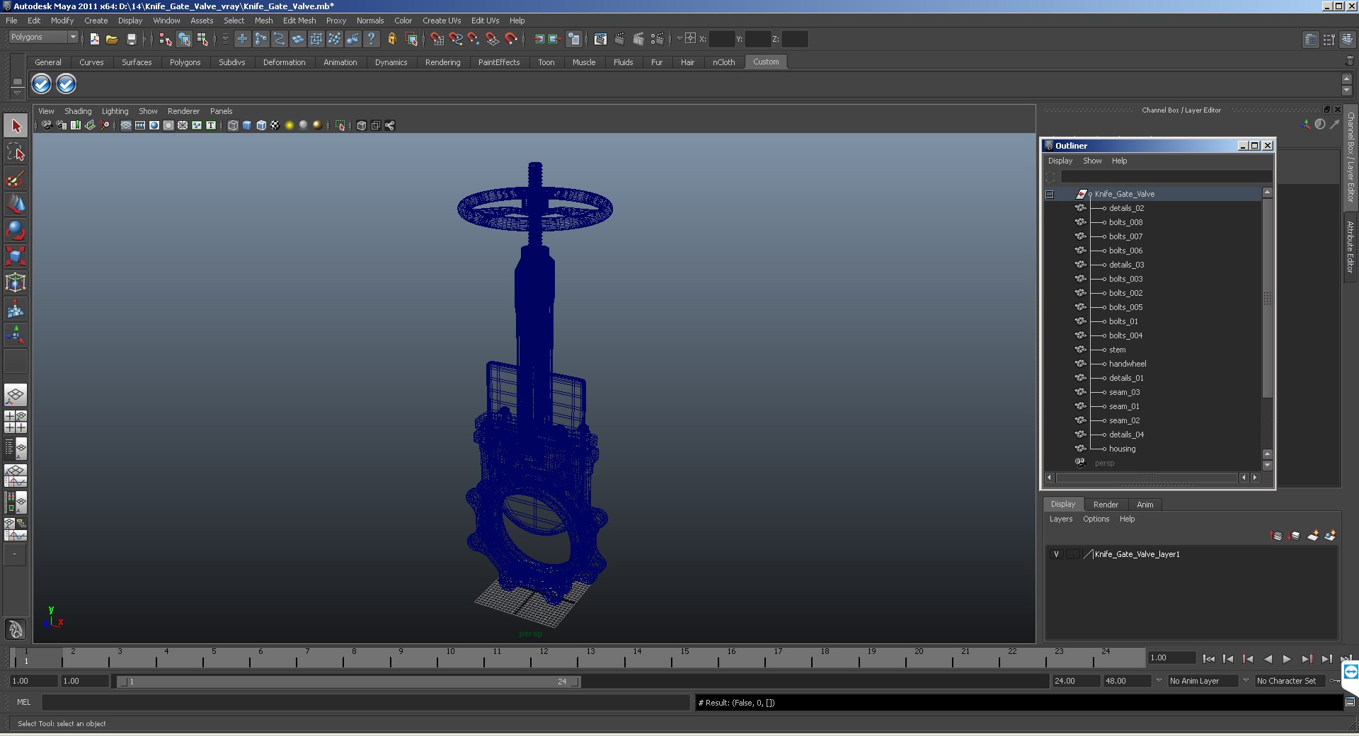 3D Knife Gate Valve Model TurboSquid 1278732