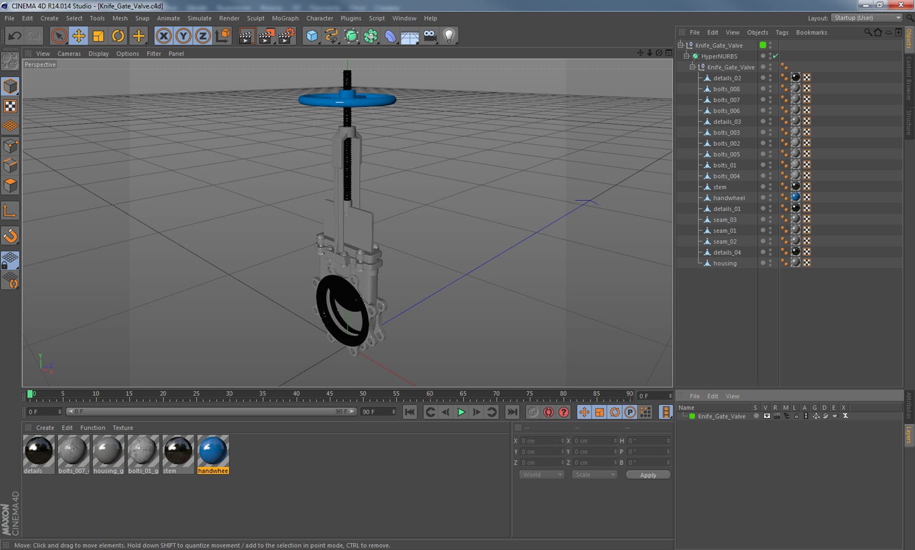 3D Knife Gate Valve Model TurboSquid 1278732