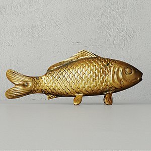 1960s brass koi 3D