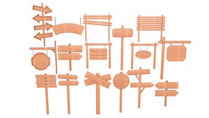 3D Signboards Collection model