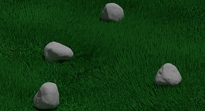 3D plant grasses nature