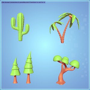 Cartoon Trees Pack model
