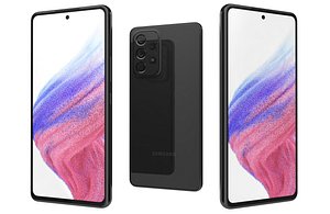 Samsung Galaxy A53 5G Black Low Poly model