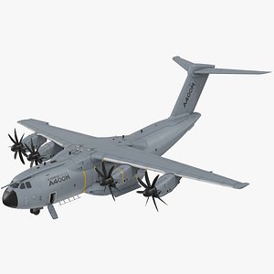 3D Airbus A400M Atlas Military Transport Aircraft Rigged for Cinema 4D