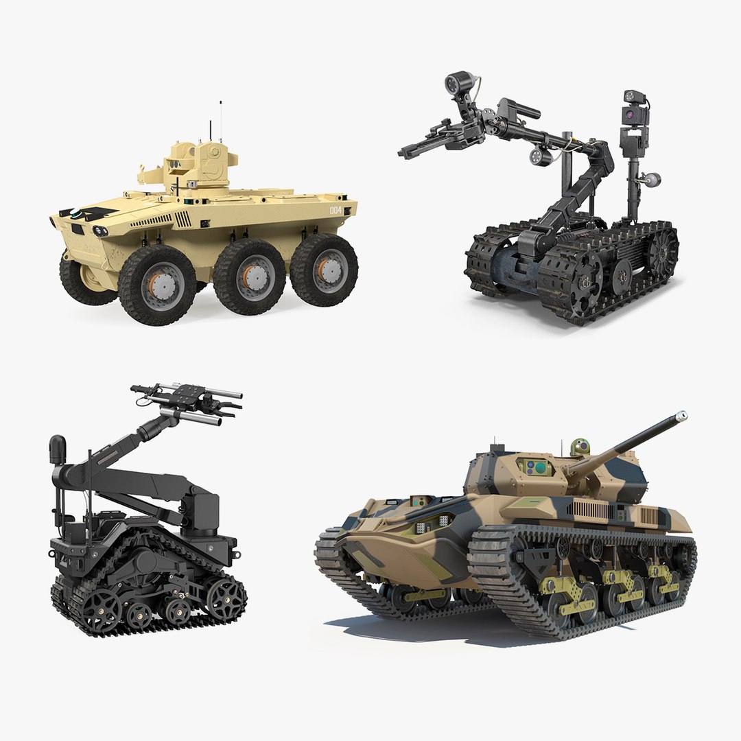 Rigged Military Robots Collection 3 3D model preview