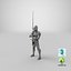 medieval knight plate armor 3D