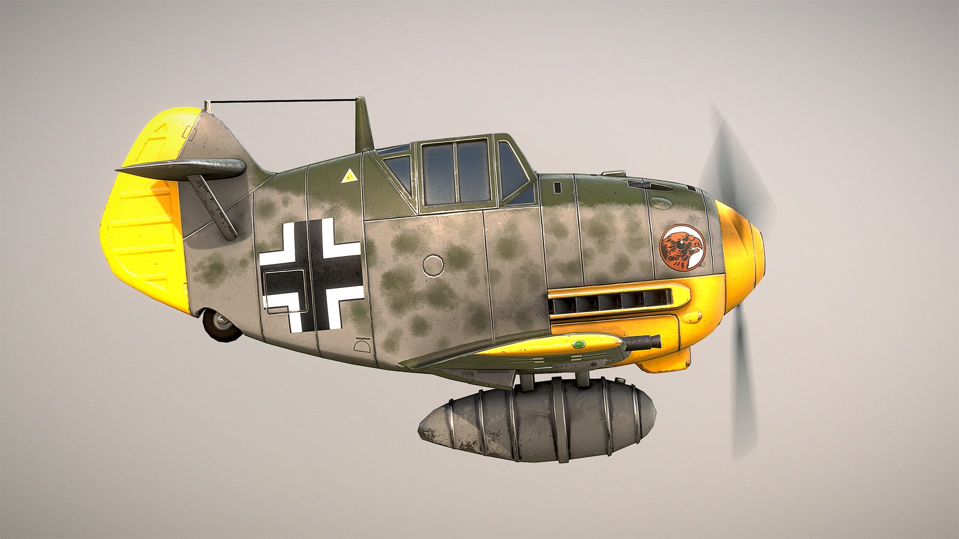 3D toon messerschmitt model https://p.turbosquid.com/ts-thumb/ZJ/u2o8SQ/Djh40yjL/bf109_03_color/jpg/1597430208/1920x1080/fit_q87/04ec5448a040595fb1b71e00276bf592f626dff5/bf109_03_color.jpg