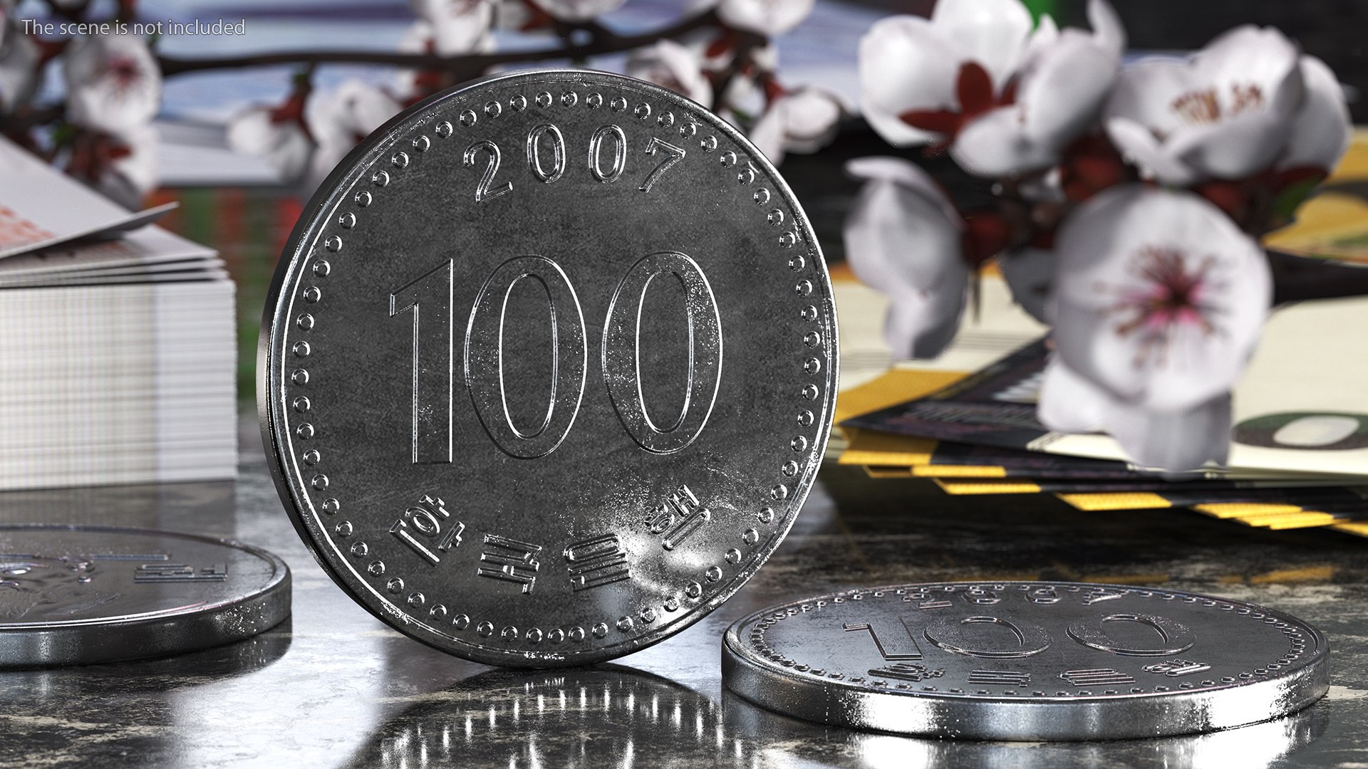 South Korea 100 Won 2007 Coin 3D - TurboSquid 1760749