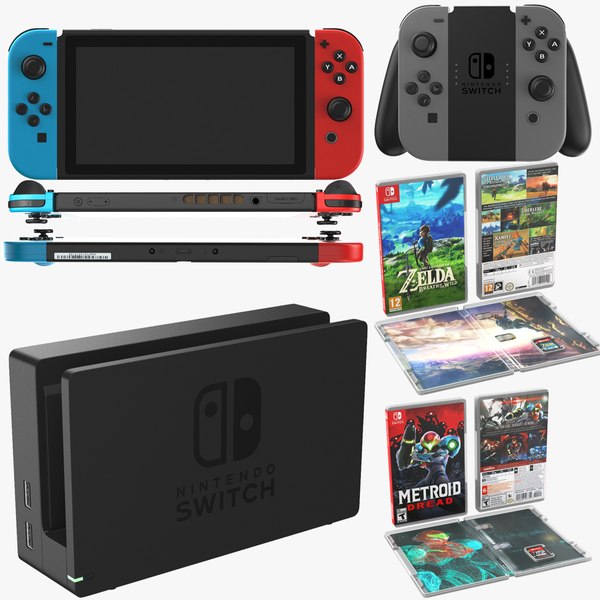 Detailed Full Nintendo Switch 3D model