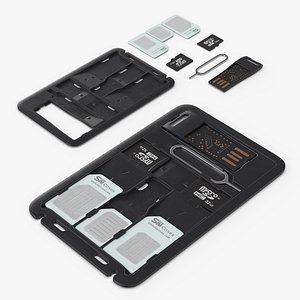 SIM Cases Slim SIM and MicroSD Holder Black