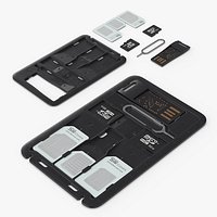 SIM Cases Slim SIM and MicroSD Holder Black