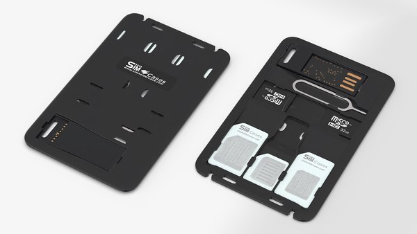 modelo 3d Fundas SIM Slim Soporte para SIM y MicroSD Negro - TurboSquid ...