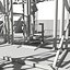 Plate-forme pétrolière générique blanc semi-submersible