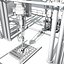 Plate-forme pétrolière générique blanc semi-submersible