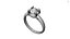 Anillo de diamantes para mujer, ligero, imprimible, listo para impresión 3DM (STL).