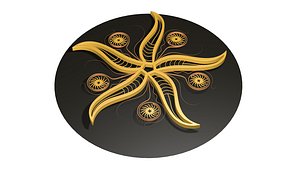 3D Star starfish amulet model