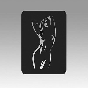 Girl logo lasercut