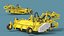 Farm Beet Harvester Tool Yellow Rigged model