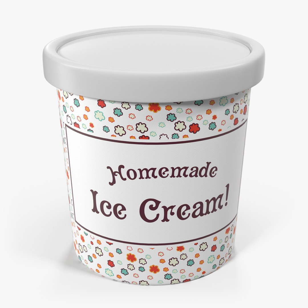 ice cream pint container 3d model