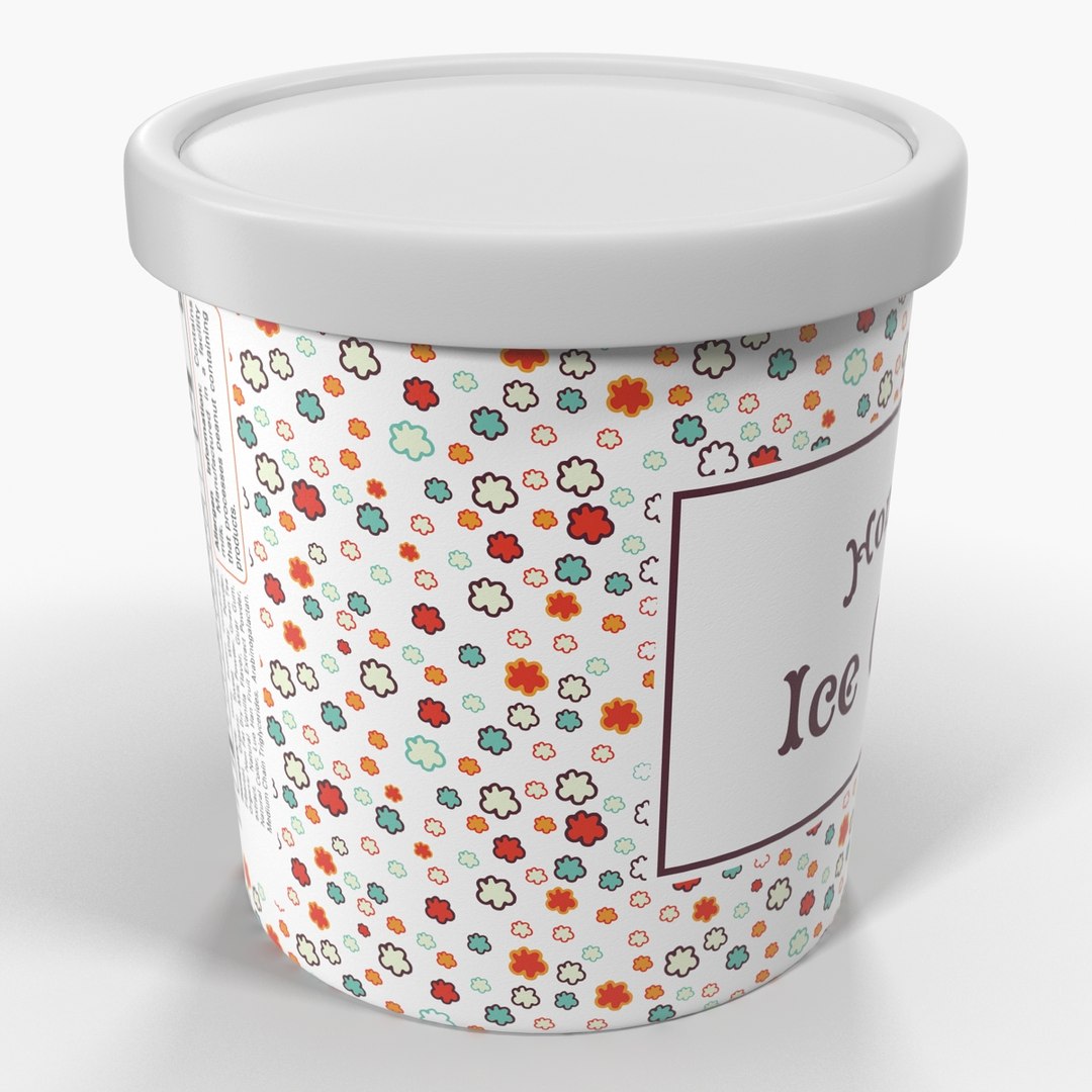 Ice Cream Pint Container 3d Model