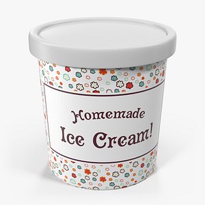 ice cream pint container 3d model
