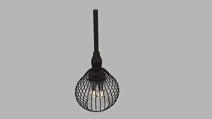 pendant lamp light bulbs 3D model
