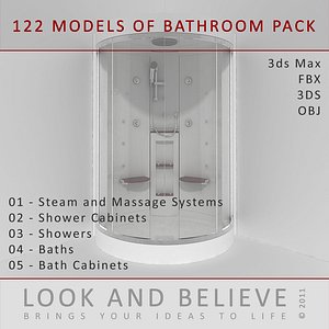 3d bathroom bath model