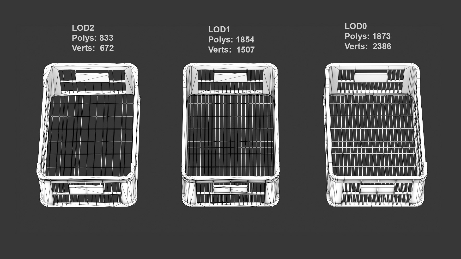 Plastic fruit crate Low-poly PBR 8K 3D model https://p.turbosquid.com/ts-thumb/ZK/NBqLrD/mf/crate26/jpg/1737723500/1920x1080/fit_q87/0494a2f4f87ed7af2e6802aa3c9c1d88b8de5571/crate26.jpg