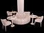 Restaurant Cafe Column Sofa02 model