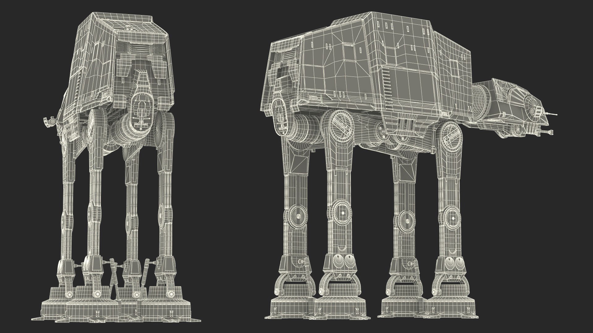 3D Grunge AT-AT Star Wars model https://p.turbosquid.com/ts-thumb/ZK/ROcs8C/X2/grungeatatstarwarsvray3dmodel029/jpg/1691558161/1920x1080/fit_q87/75c88a9985d5f44bdfe05d4e969848fb8629ad7f/grungeatatstarwarsvray3dmodel029.jpg