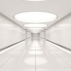 hallway realistic 3d model