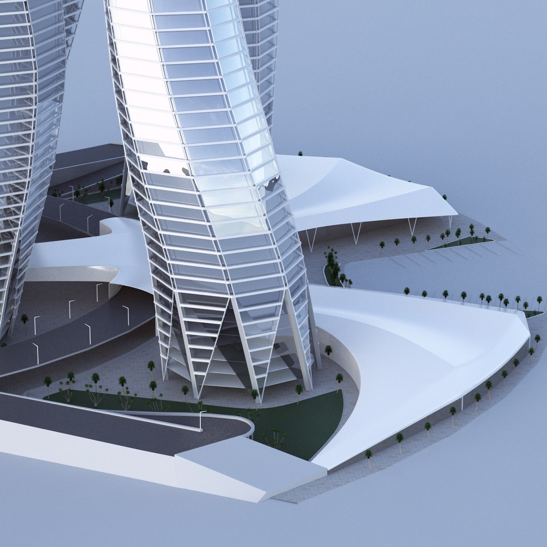 3d Model Of Dubai Towers - Bay