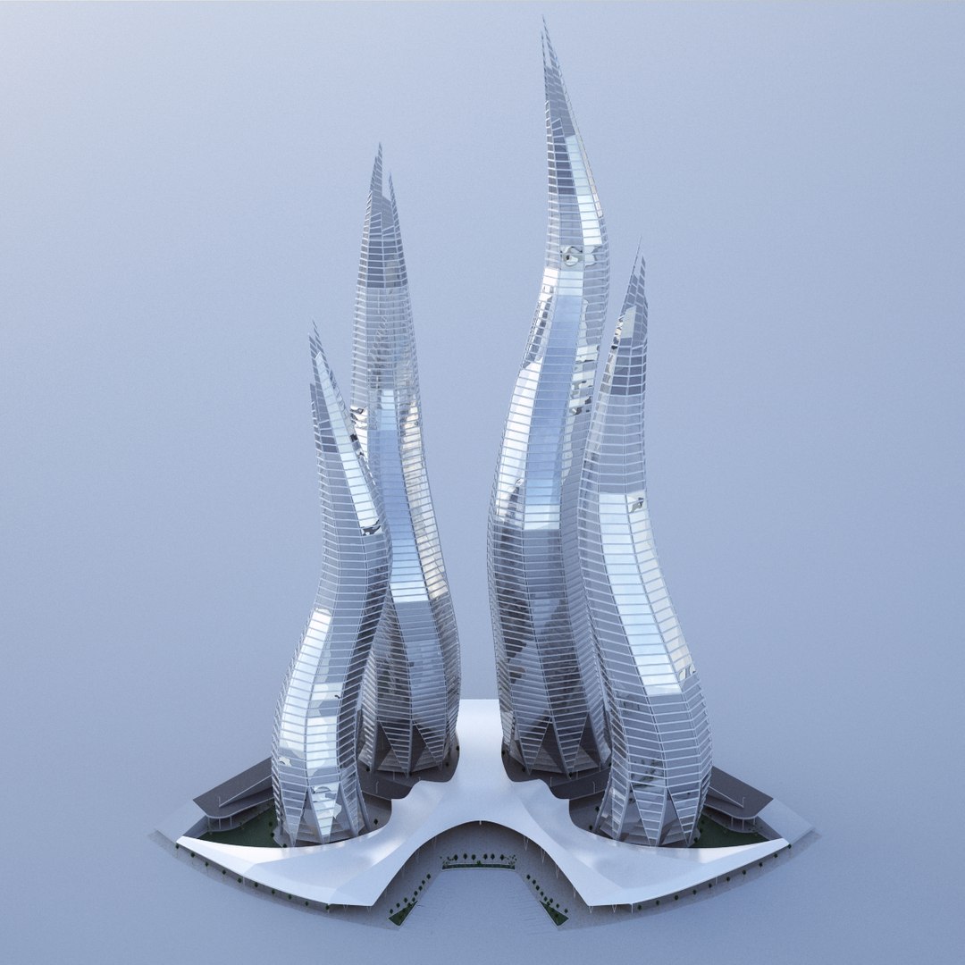 3d Model Of Dubai Towers - Bay