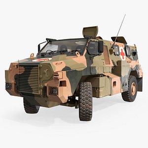 Bushmaster Armored Medic Vehicle Rigged