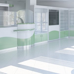Pharmacy  Cosmetic Shop 1 3D model