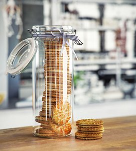 3D jar sandwich biscuits