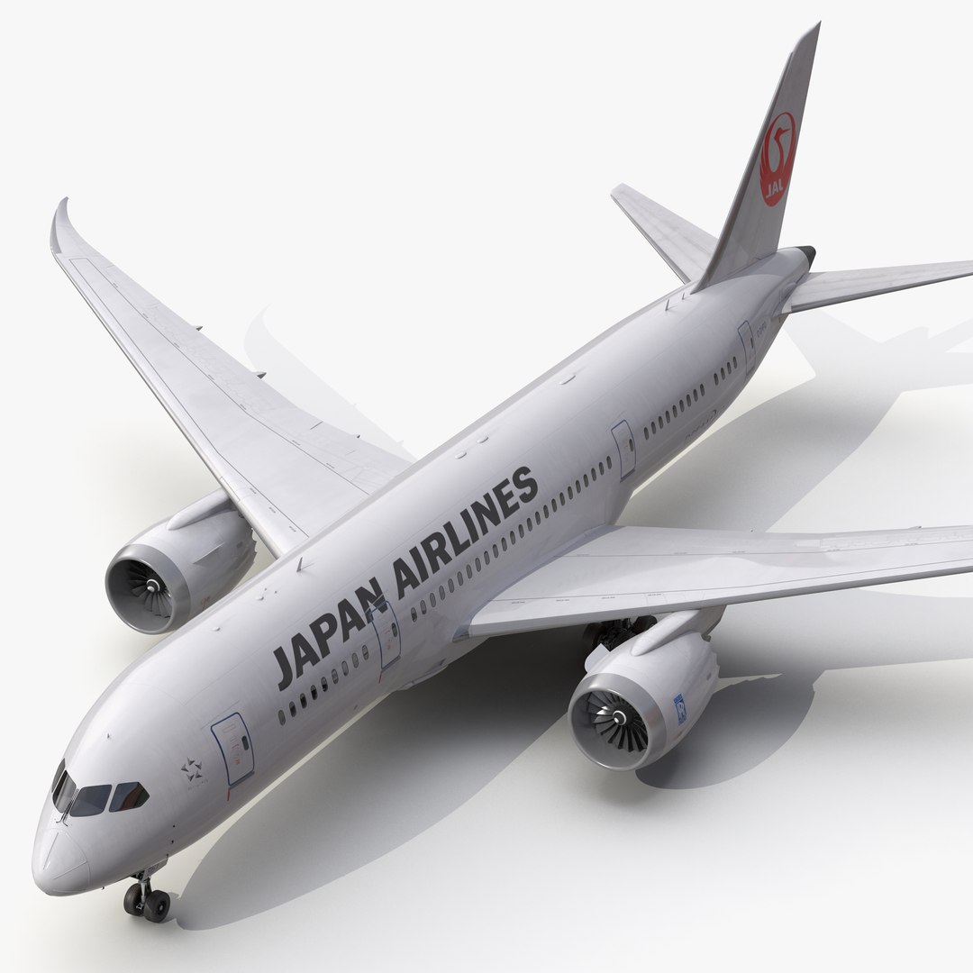 Boeing 787-8 Dreamliner Japan Airlines 3D model preview