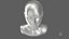 Woman Mannequin Head Statue Eyes Open Silver