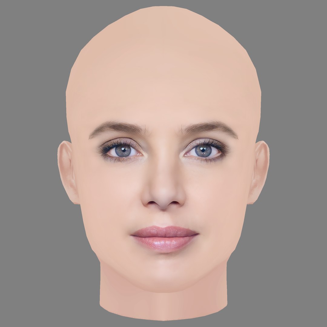 Laetitia Dosch Head - No Hair - Low Poly Head For Game 3D Model ...