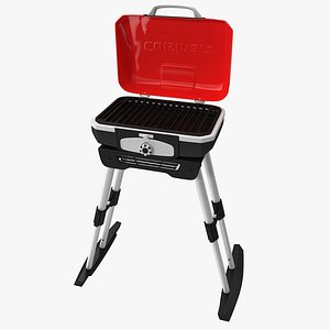 3d portable tabletop gas grill model